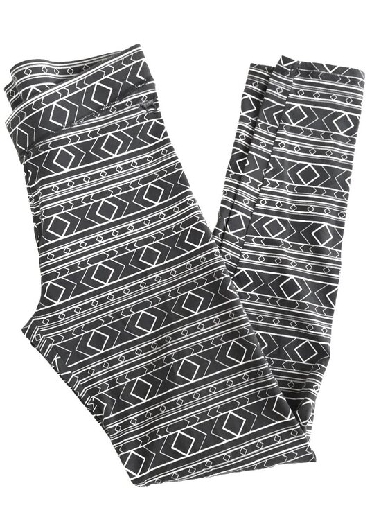 PINK Victoria's Secret Pants - PINK Victoria's Secret VS Small Gray White Cotton Geometric Dog Stretch Leggings